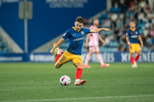 Ivan Gil of FC Andorra in action during the LaLiga Hypermotion 2023 - 2024 match between FC Andorra v Real Oviedo  at Estadi Nacional d Andorra on Septemeber 18.